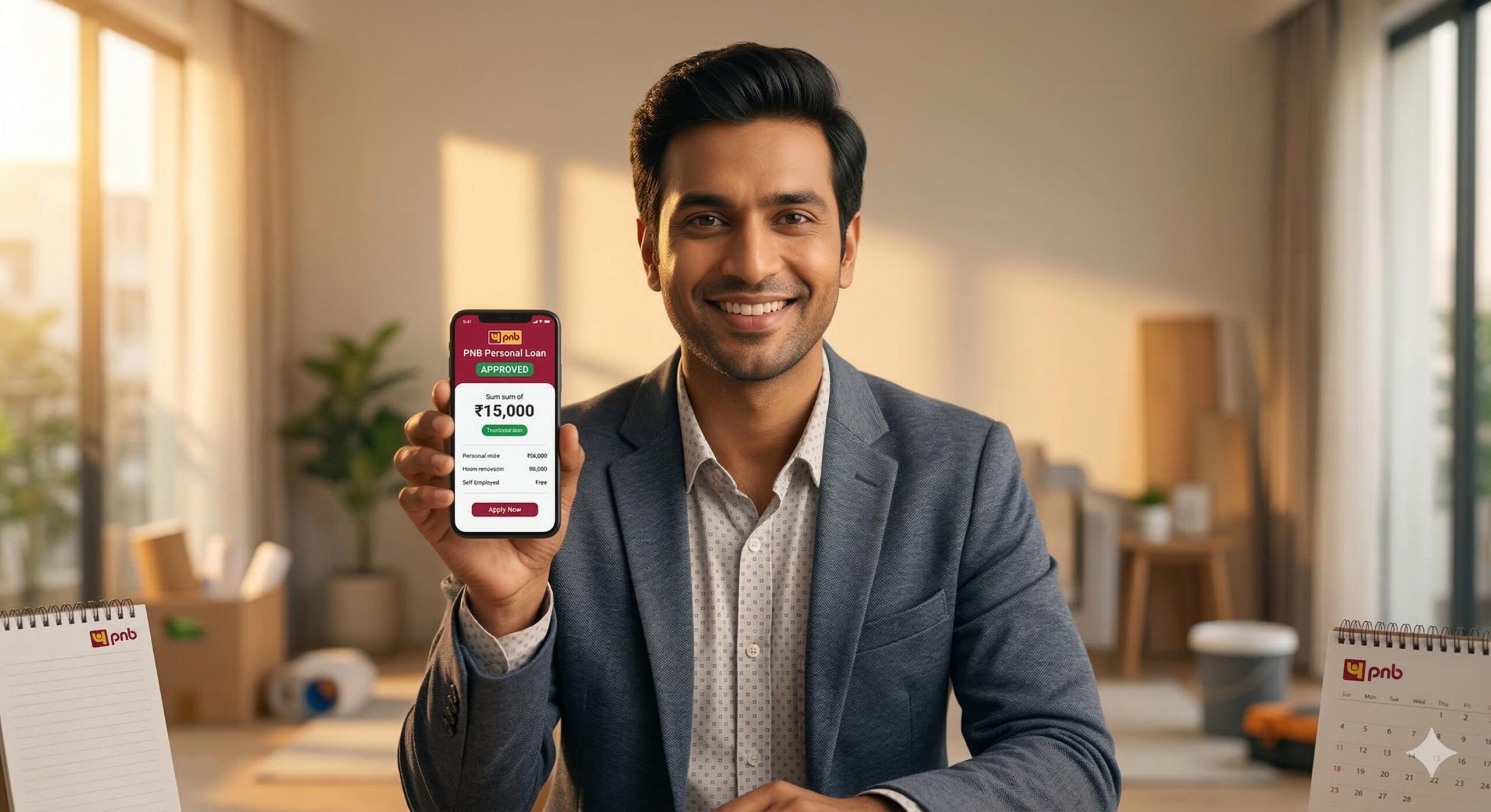 Confident borrower with a PNB personal loan.