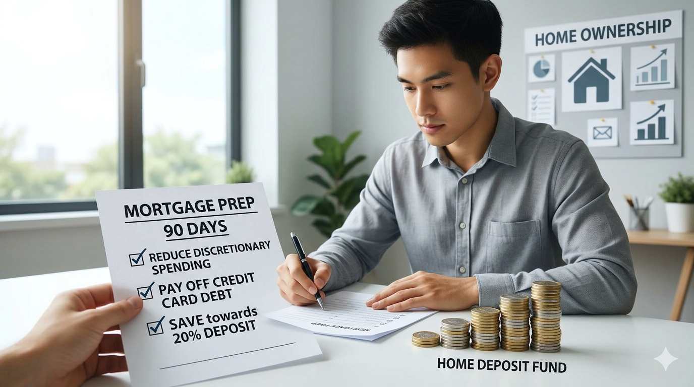 Person building a home deposit fund and celebrating paid-off debt.