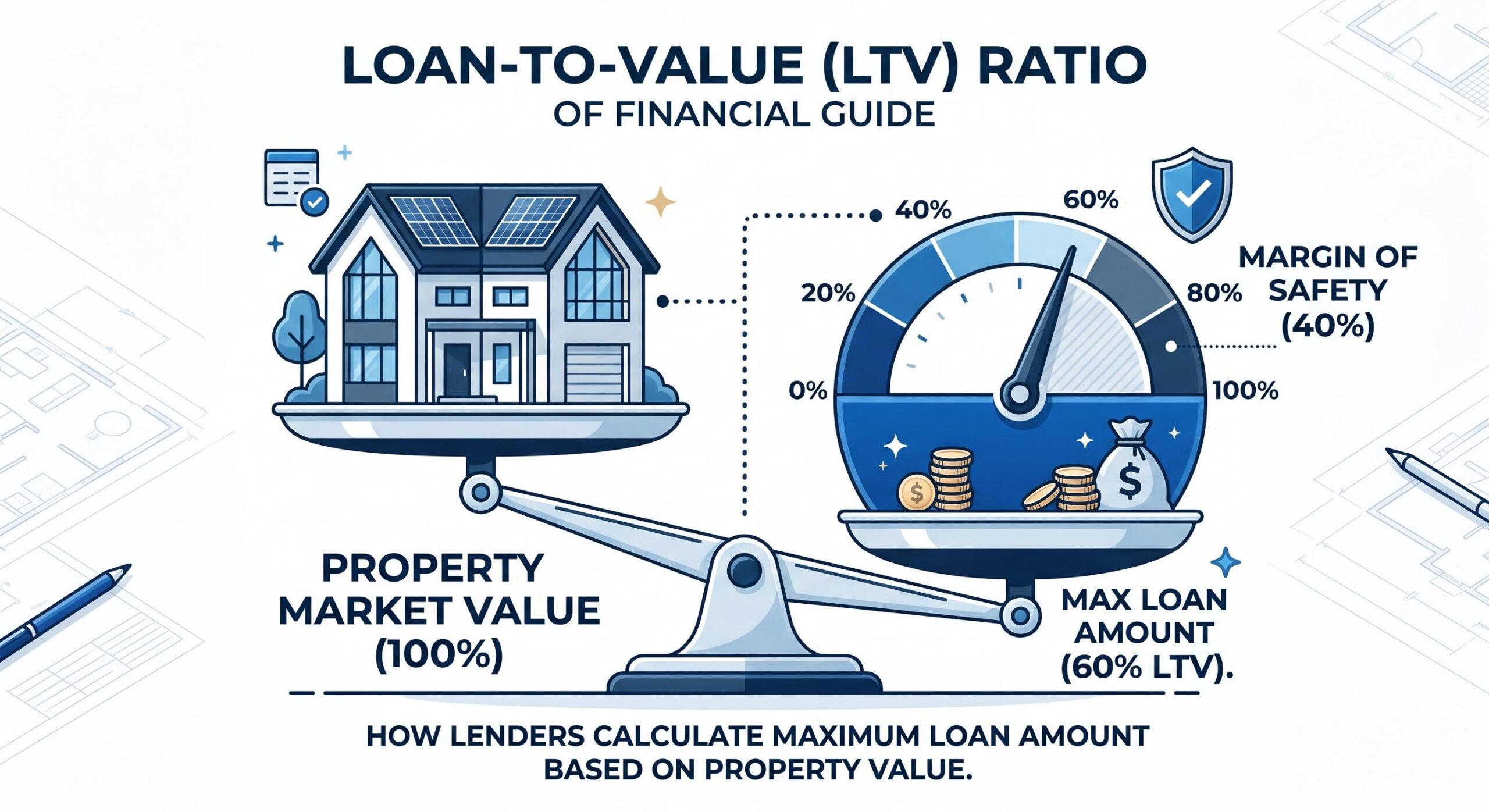 Infographic explaining how Loan-to-Value ratio limits borrowing.