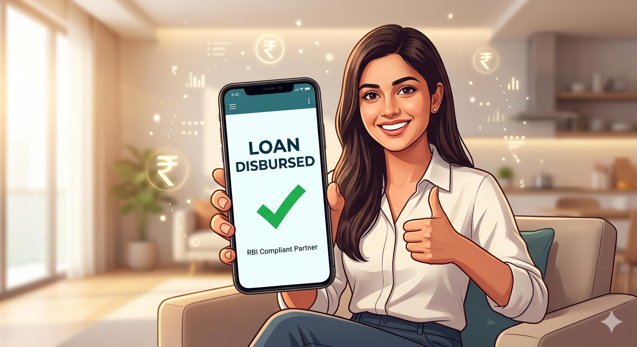 Confident user secures safe loan
