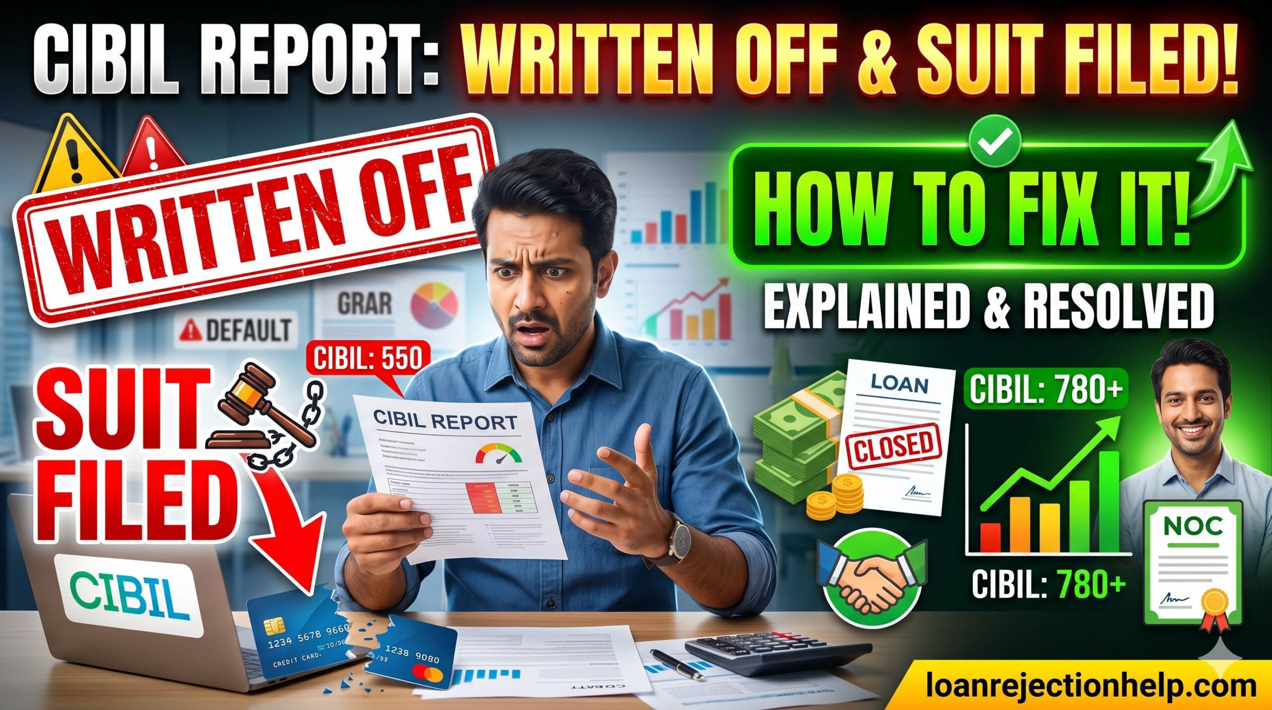 What Does _Written Off_ or _Suit Filed_ Mean in CIBIL_ (And How to Fix It)